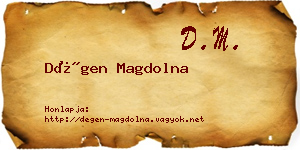 Dégen Magdolna névjegykártya